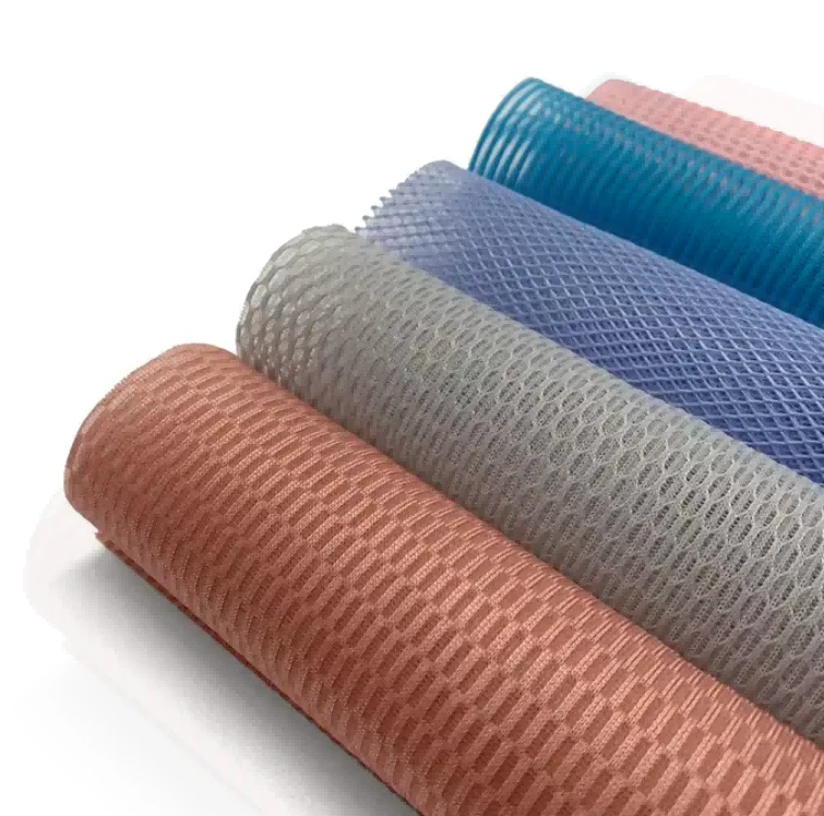 Rhwyll Aer 3D Polyester wedi'u Gwau Ffabrig rhwyll brechdan Honeycomb Ar gyfer Esgidiau