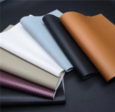 Knitted Polyester Backing PVC Synthetic Leather For Home Textile